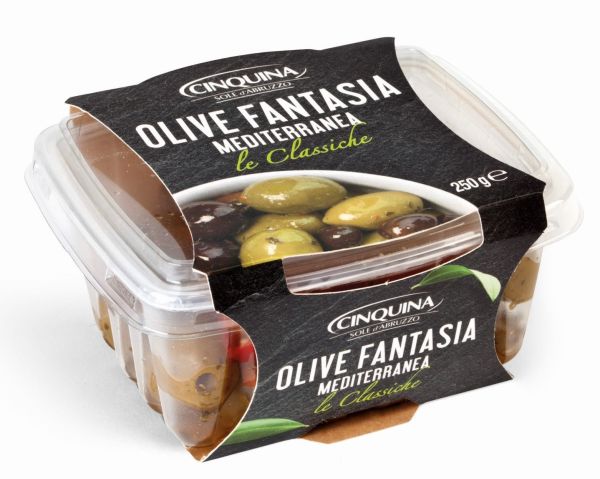 Olive da tavola, Fantasia Mediterranea 250g | Cinquina