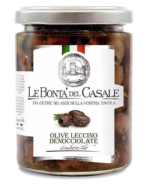 Olive Leccino denocciolate saporite 314ml/Le Bonta Del Casale