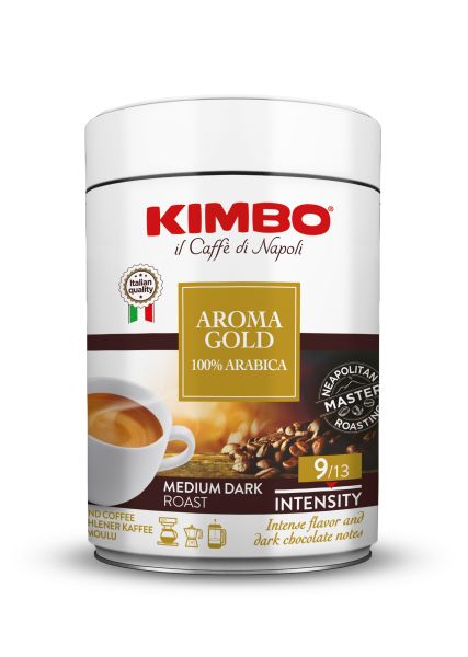 Caffe Aroma Gold 100 % Arabica - Dose gemahlen 250g | Kimbo