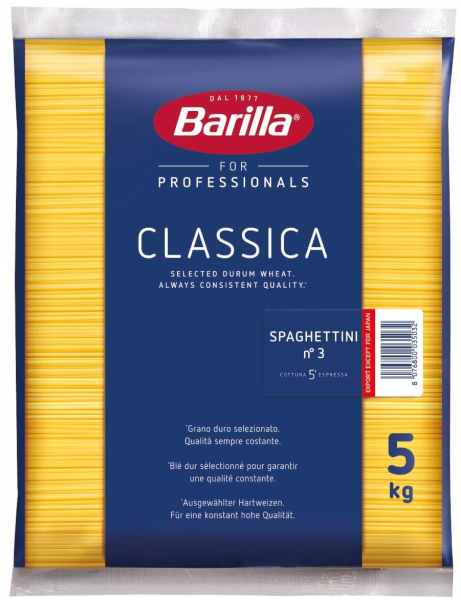Spaghettini Nr.3 5kg | Barilla