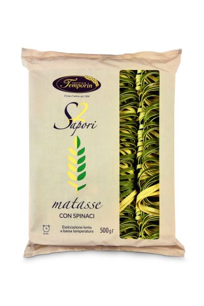 Tagliatelle Matasse mit Spinat 500g | Pastificio Temporin