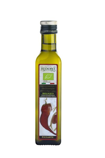 Olivenöl aromatisiert mit Chilischoten Peperoncino BIO 250ml | Redoro