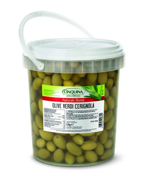 Olive da tavola verdi di Cerignola in Salzklake 5Kg/Cinquina