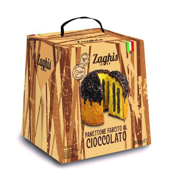 Panettone gefüllt mit Schokoladencreme 800g (cod.7373) | Zaghis