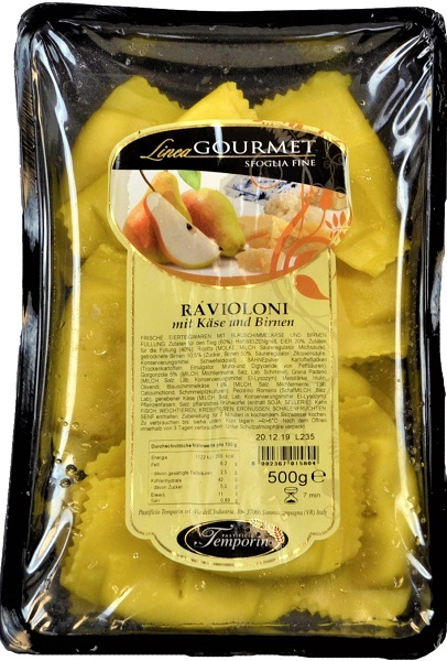 Ravioloni formaggio e pere - Käse und Birnen 500g | Temporin