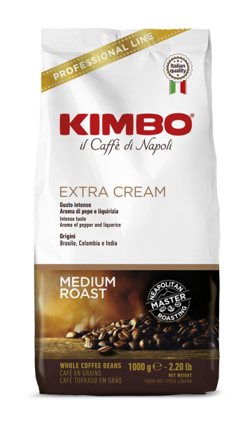 Caffe Extra Cream ganze Bohnen 1Kg | Kimbo
