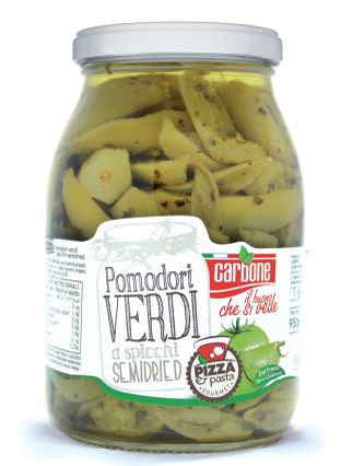 Pomodorini verdi a spicchi Semidried 620g | Carbone