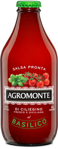 Tomatensoße aus Kirschtomaten mit Basilikum 330g | Agromonte