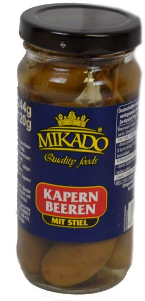 Kapern Beeren mit Stiel 244 g Glas / Mikado