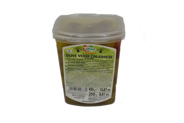 Olive Verdi Calabresi 450 g Schale / Attina