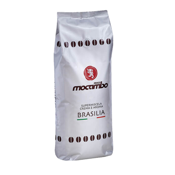6x Caffe Brasilia Silber ganze Bohnen 1 Kg/Mocambo