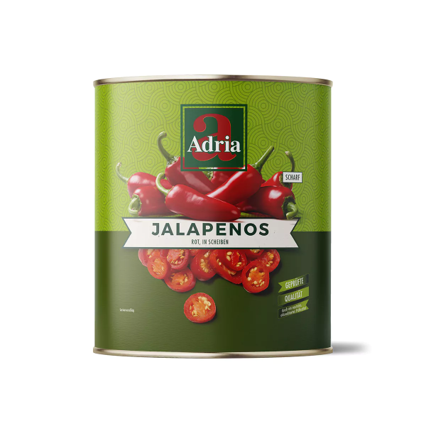 Jalapenos Scheiben rot scharf 3.1L | Adria