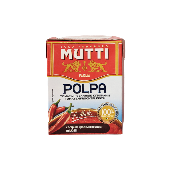 Polpa Tomatenfruchtfleisch mit Chili 390g | Mutti