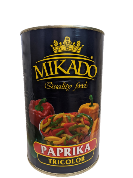 Paprika in Streifen tricolor rot gelb grün 4250 ml | Mikado