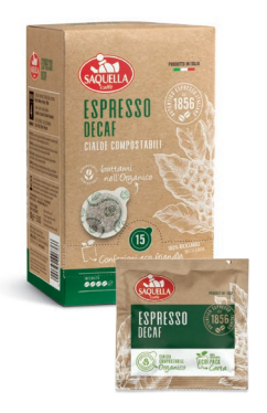 Espresso Decaf - Cialde Compostabili - 15 Pads | Saquella