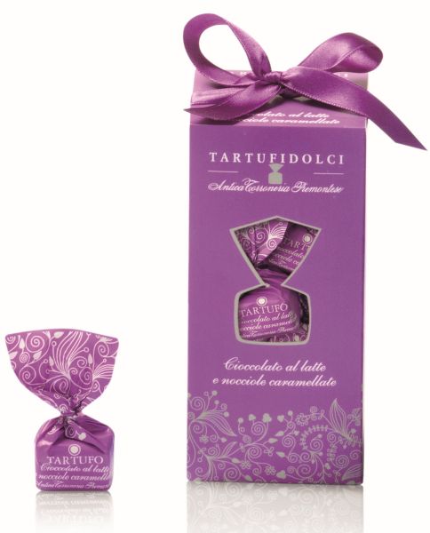 Tartufo Box Milchschokolade und karamellisierten Haselnüssen 160g | Antica Torroneria Piemontese