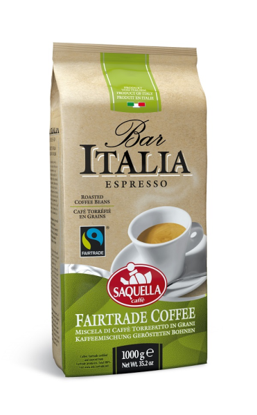 Caffe Bar Italia Fairtrade 1Kg Bohnen | Saquella