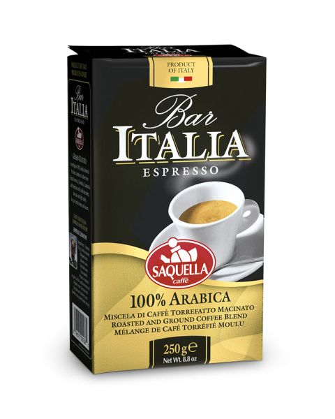 Caffe Bar Italia 100% Arabica 250g gemahlen | Saquella