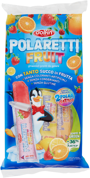 Polaretti Fruit 10Stk - Wassereis zum Einfrieren 420ml | Dolfin