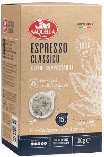 Espresso Classico - Cialde Compostabili - 15 Pads | Saquella