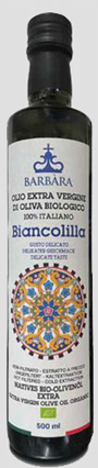Olio extra vergine di oliva Biancolilla BIO 500ml | Barbara