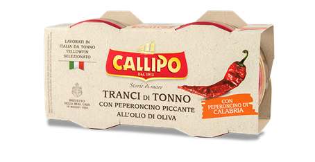 Tranci di Tonno Thunfischfilets all'Olio d'Oliva mit Chili aus Kalabrien 2 x 80g| Callipo