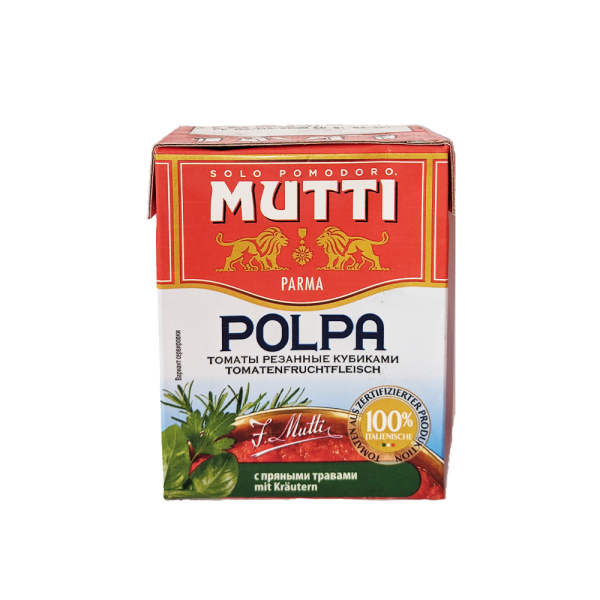 Polpa Tomatenfruchtfleisch mit Kräutern 390g | Mutti